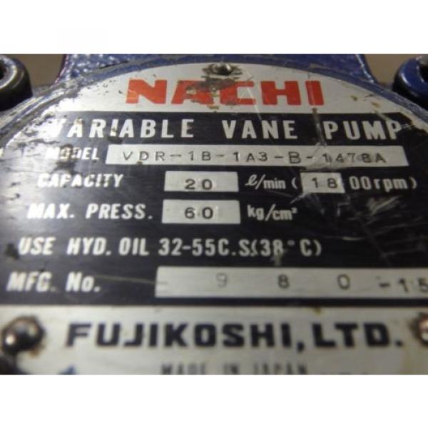 Nachi Kuwait  Variable Vane Pump Motor_VDR-1B-1A3-B-1478A_UVD-1A-A3-15-4-1498A_LTF70NR #2 image