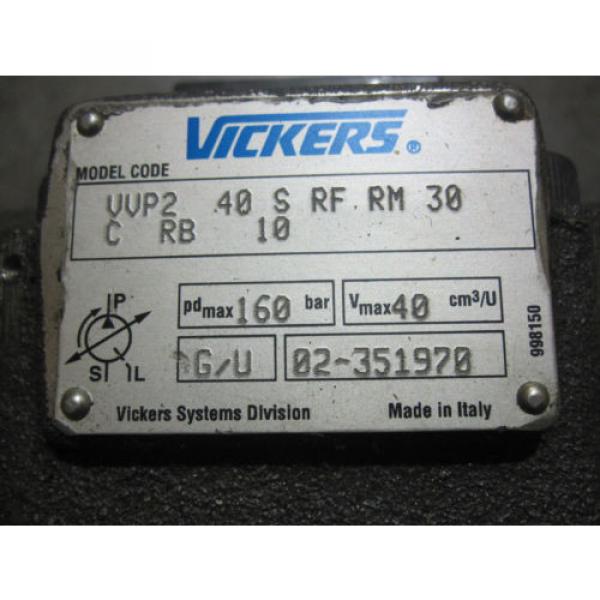 Origin Brazil  VICKERS VANE PUMP # VVP2-40-S-RF-RM-30-C-RB-10 #2 image