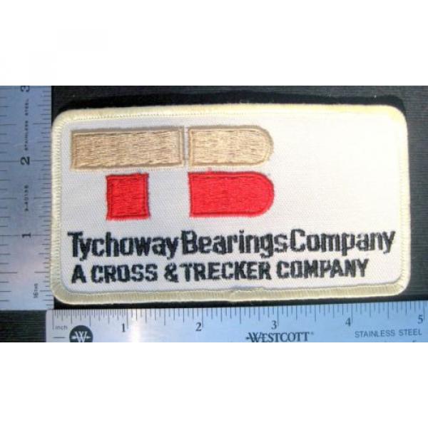 TYCHOWAY   BEARINGS SEW ON PATCH CROSS TRECKER COMPANY ADVERTISING 5&#034; x 2 1/2&#034; Original import #1 image