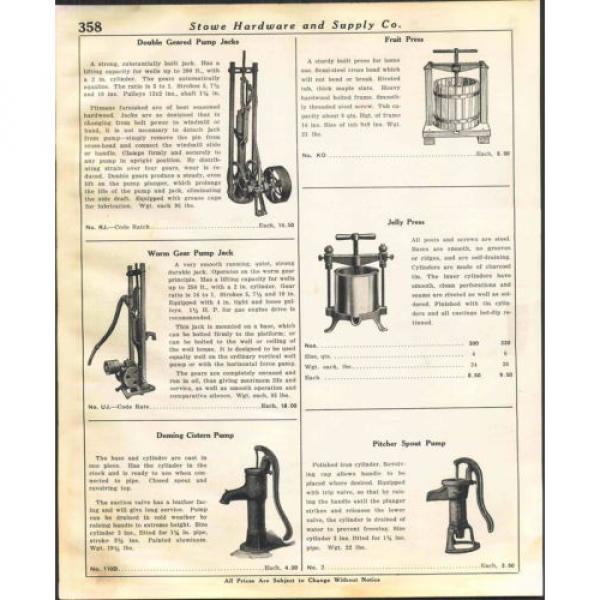 1930   AD Bevan Roller Bearing Water Well Pump Jack Red Cross Fruit Apple Press Original import #2 image