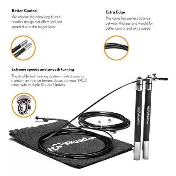 Skipping   Rope Ideal for Cross Training - Features Ball-bearing System and 6 Original import #3 image