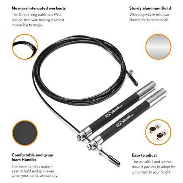 Skipping   Rope Ideal for Cross Training - Features Ball-bearing System and 6 Original import #4 image