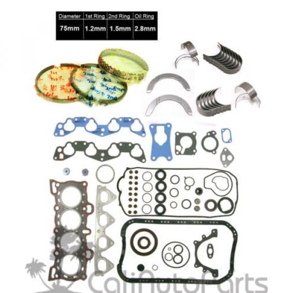 88-91   Honda Civic Si EX CRX Si 1.6L D16A6 Gaskets &amp; Engine Bearings *RE-RING Kit Original import #1 image