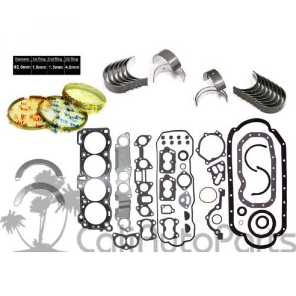 Honda   Isuzu 2.6 4ZE1 SOHC Full Set Rings Main Rod Engine Bearings *RE-RING Kit* Original import #1 image