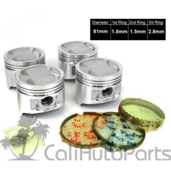 88-89   Toyota Corolla GTS MR2 1.6 DOHC 4AGEC Pistons with Rings &amp; Engine Bearings Original import #2 image