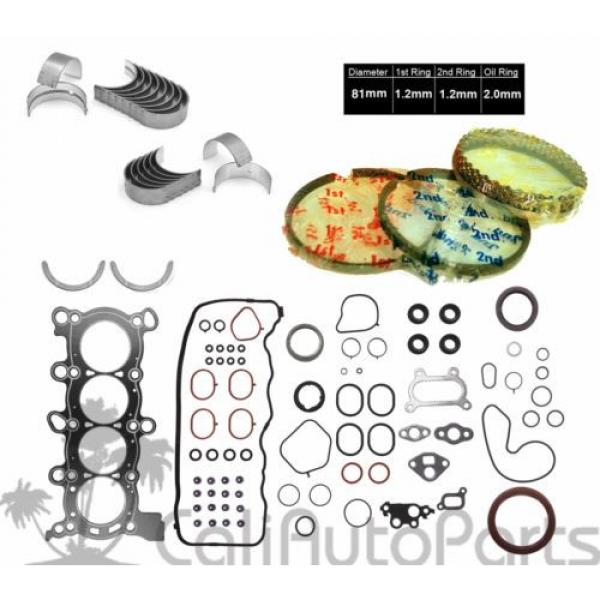 06-09   HONDA CIVIC 1.8L R18A1 R18A4 GRAPHITE GASKET RINGS MAIN ROD ENGINE BEARING Original import #1 image