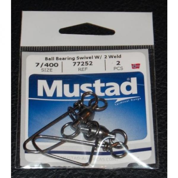 Mustad   77252-7/400 Ball Bearing Swivel Welded Rings and Cross Lock Snap 400lb Original import #1 image