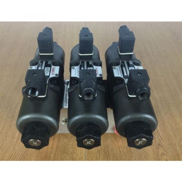 Lot Turkey  of 3 Nachi SA-G03-C6-D1- E21 Hydraulic Valve with Double Solenoid #1 image