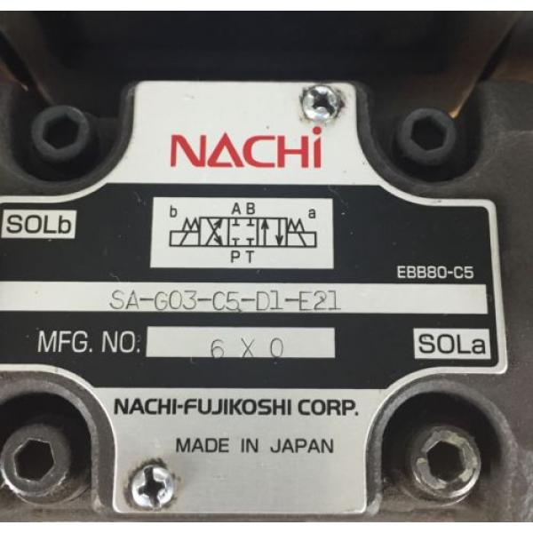 Lot Turkey  of 3 Nachi SA-G03-C6-D1- E21 Hydraulic Valve with Double Solenoid #5 image