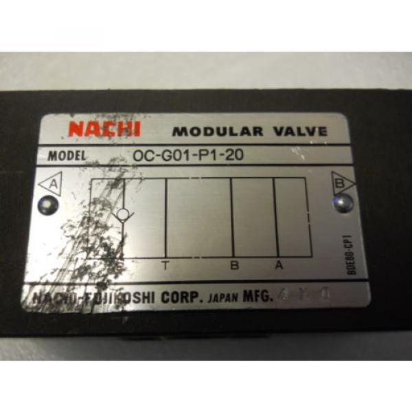 NACHI Bahrain  OC-G01-P1-20 HYDRAULIC MODULAR CHECK VALVE Origin CONDITION NO BOX #2 image