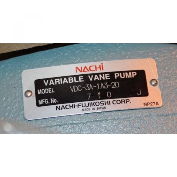 Nachi, Cook Is.  VDC-3A-1A3-20, Variable Vane Pump Hydraulic Origin #5 image