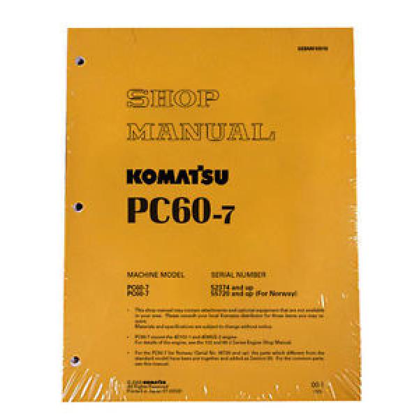 Komatsu Brazil  Service PC60-7 Excavator Shop Manual #1 #1 image