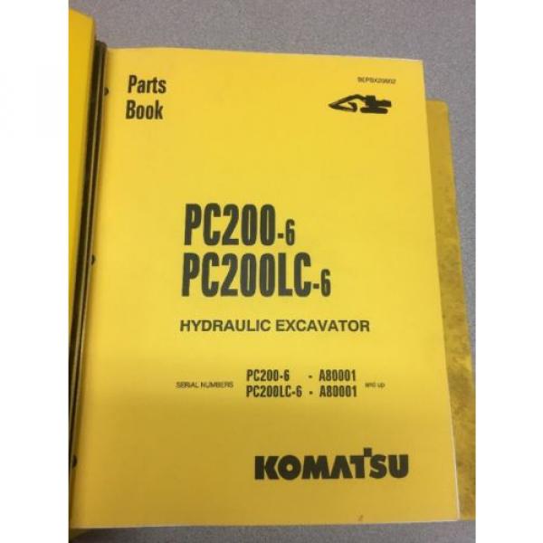 KOMATSU Uruguay  PC200-6 &amp; PC200LC-6 Hydraulic Excavator Parts Book / Service Repair #1 image