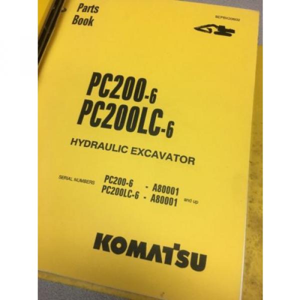 KOMATSU Uruguay  PC200-6 &amp; PC200LC-6 Hydraulic Excavator Parts Book / Service Repair #2 image