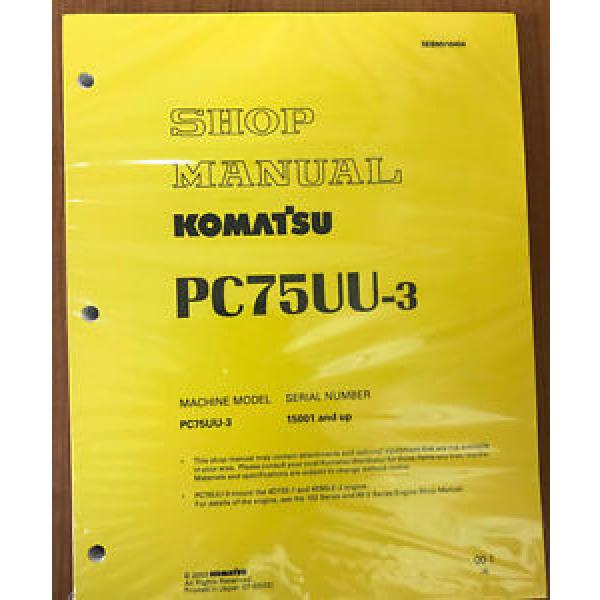 Komatsu Solomon Is  Service PC75UU-3 Excavator Shop Repair Manual #1 image