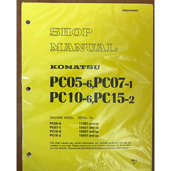 Komatsu France  PC05-6 PC07-1 PC10-6 PC15-2 Shop Service Repair Printed Manual #1 image