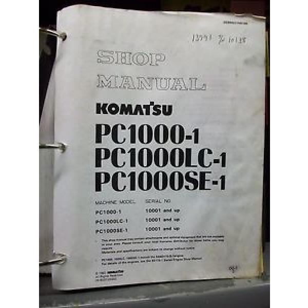 Komatsu Denmark  PC1000 Excavator Shop Manual #1 image