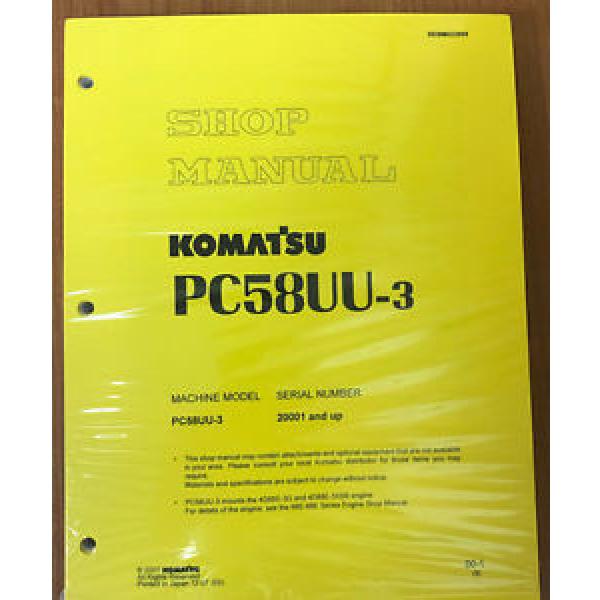 Komatsu France  Service PC58UU-3 Excavator Shop Repair Manual #1 image