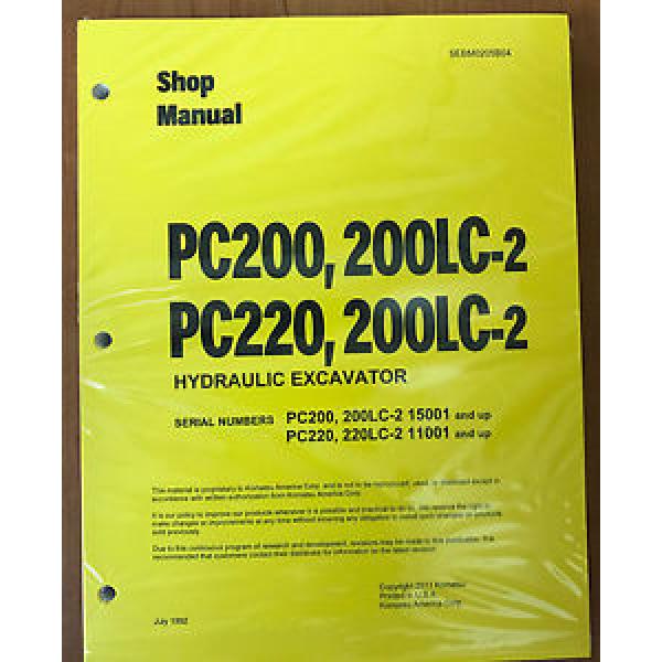 Komatsu France  Service PC200/PC200LC-2/PC220/LC-2 Manual #1 image