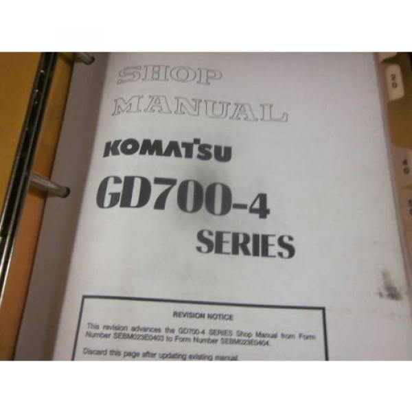 Komatsu Burma  GD700-4 Motor Grader Shop Manual #1 image