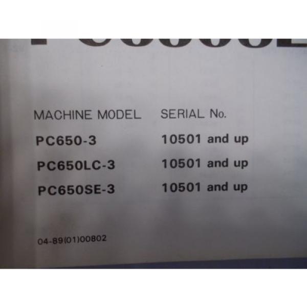 Komatsu Barbuda  PC650-3 PC650LC-3 PC650SE-3 excavator service shop manual #5 image