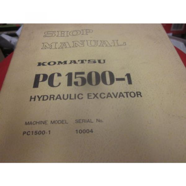 Komatsu Moldova, Republic of  PC1500-1 Hydraulic Excavator Repair Shop Manual #1 image