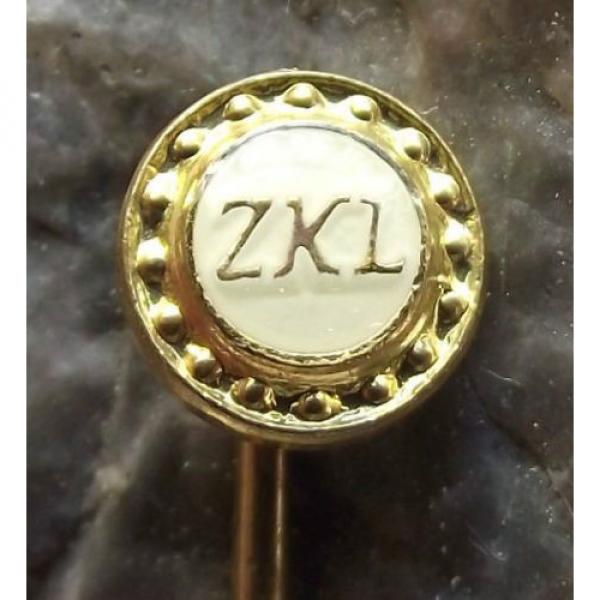 ZKL Ball Bearing Company of Czechoslovakia Race &amp; Cage Advertising Pin Badge Original import #1 image