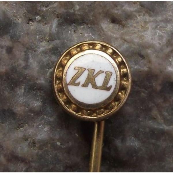 Vintage ZKL Czechoslovakia Ball Bearing Firm Race &amp; Cage Advertising Pin Badge Original import #3 image