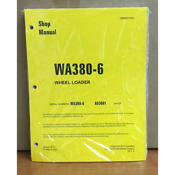 Komatsu Costa Rica  WA380-6 Wheel Loader Shop Service Repair Manual #1 image