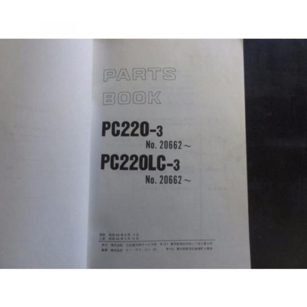 Komatsu United States of America  PC220-3 and PC220LC-3 Parts Book    P02060030-03 #4 image