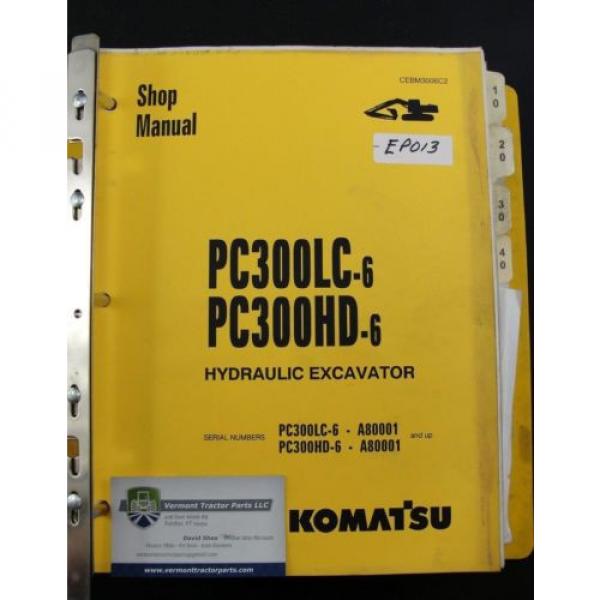 Komatsu Fiji  PC300LC-6 PC300HD-6 excavator service shop manual CEBM3006C2 #2 image