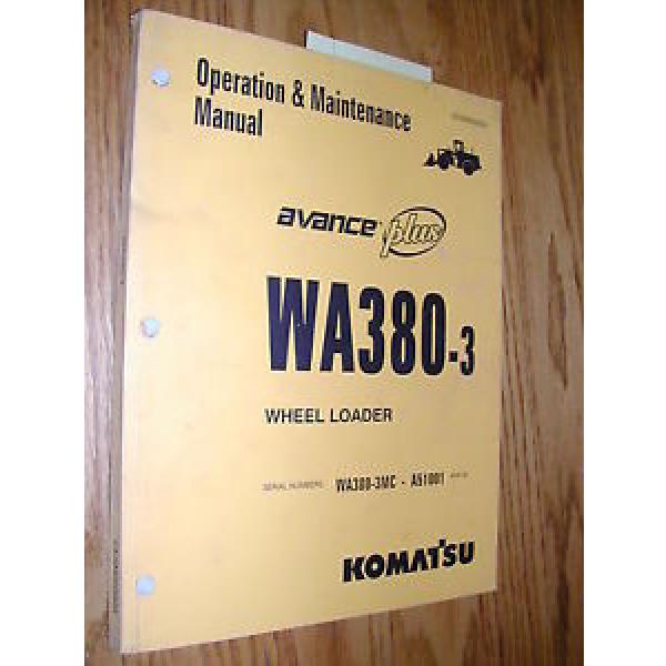 Komatsu Liberia  WA380-3 OPERATION MAINTENANCE MANUAL WHEEL LOADER OPERATOR GUIDE BOOK #1 image