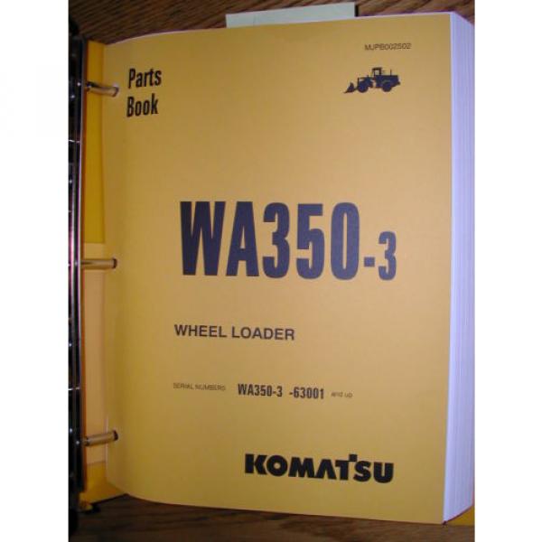 Komatsu Swaziland  WA350-3 PARTS MANUAL BOOK CATALOG WHEEL LOADER MJPB002502 GUIDE LIST #2 image