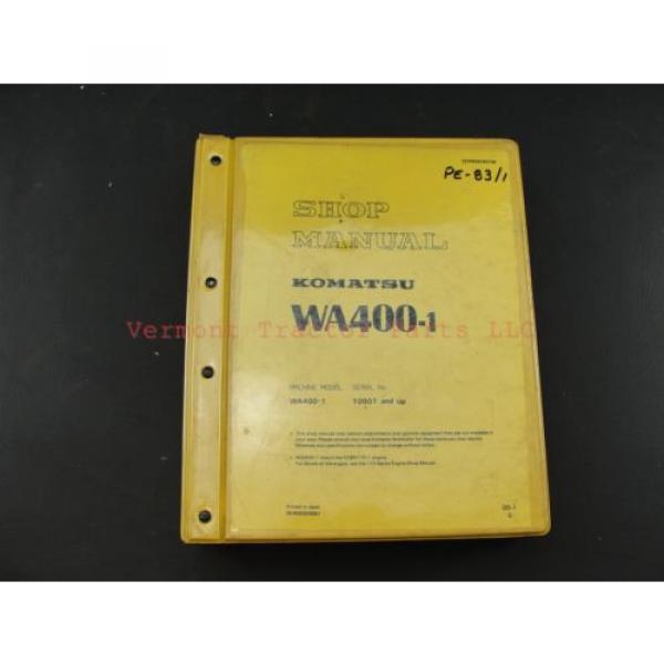 Komatsu Honduras  WA400-1 wheel Loader service shop repair manual SEBM04240106 #1 image
