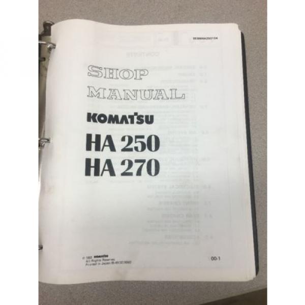 KOMATSU Iran  HA250 HA270 Articulated Dump Truck Shop Manual / Service Repair #1 image