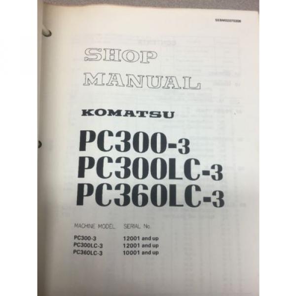 KOMATSU Bulgaria  PC300-3 PC300LC-3 PC360LC-3 Excavator Shop Manual / Repair Service #2 image