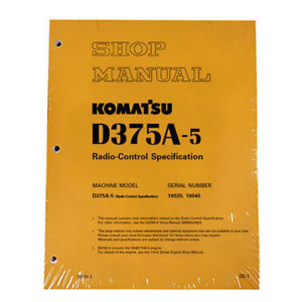 Komatsu Swaziland  D375A-5 Radio-Control Specification Service Printed Manual #1 image